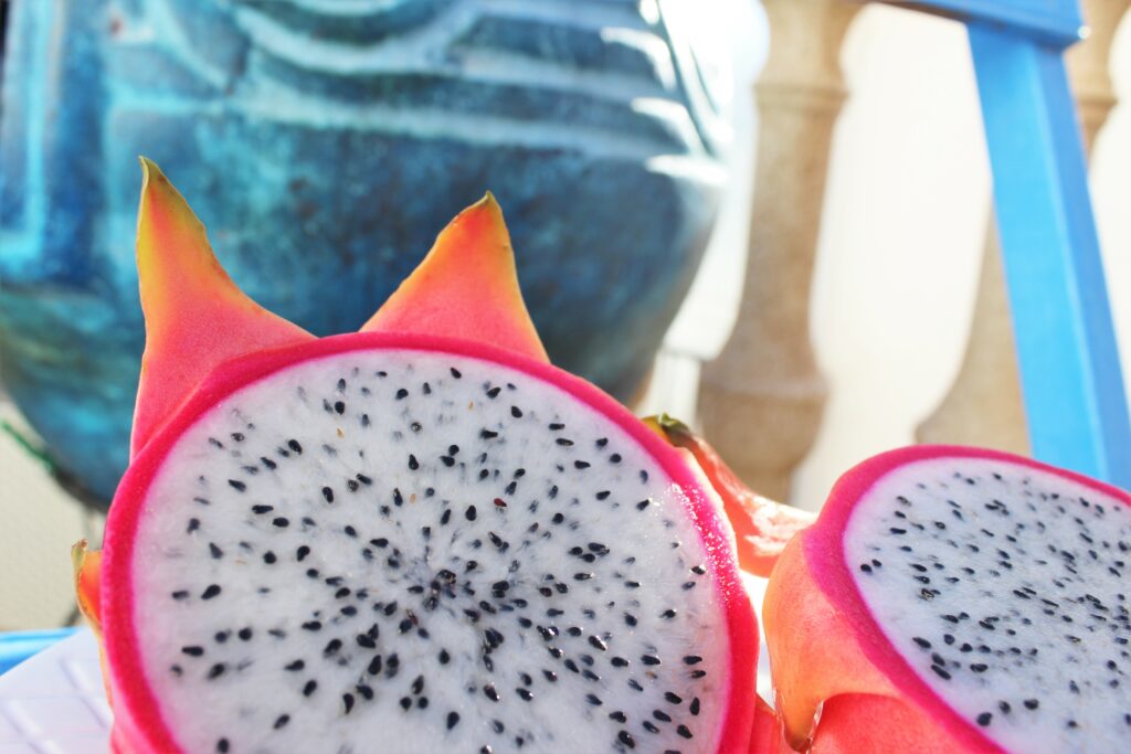 Tropical fruits in Andalucia : pitaya or dragon fruit