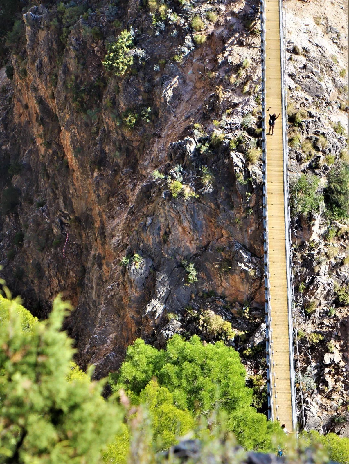 el saltillo hanging bridge in canillas de aceituno