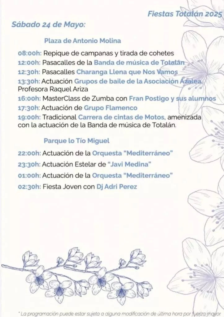 feria de totalan 2025 actuaciones