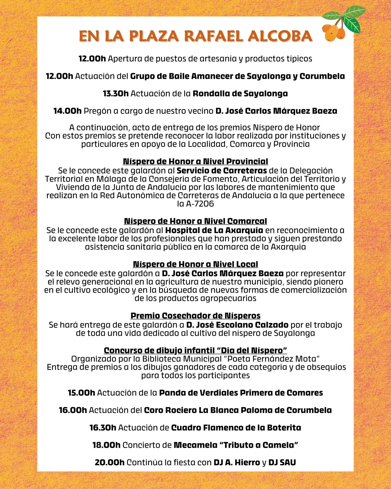 fiesta-nispero-sayalonga-programa-actuaciones-conciertos-2025