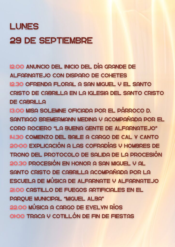 alfarnatejo fair 2025 de san miguel cristo de cabrilla programme