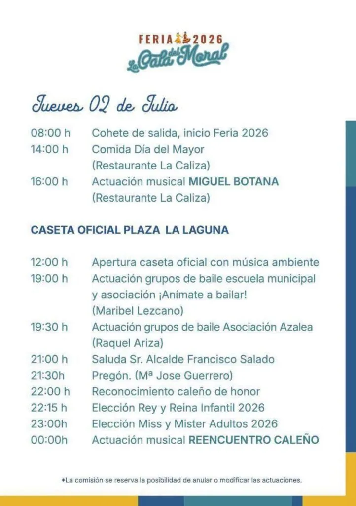 cala del moral fair 2026