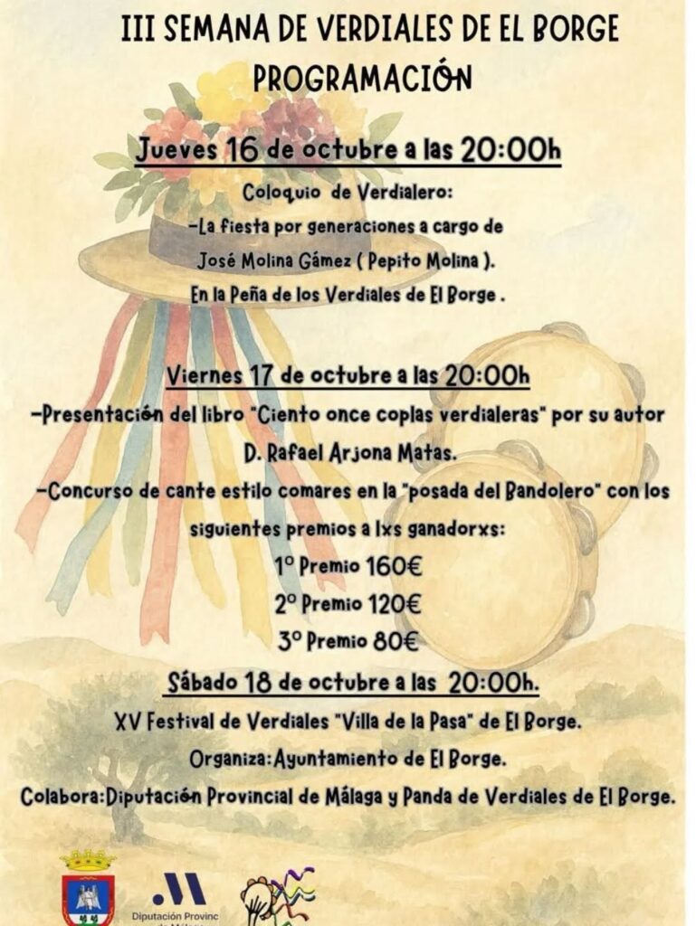 el borge festival verdiales 2025 programacion