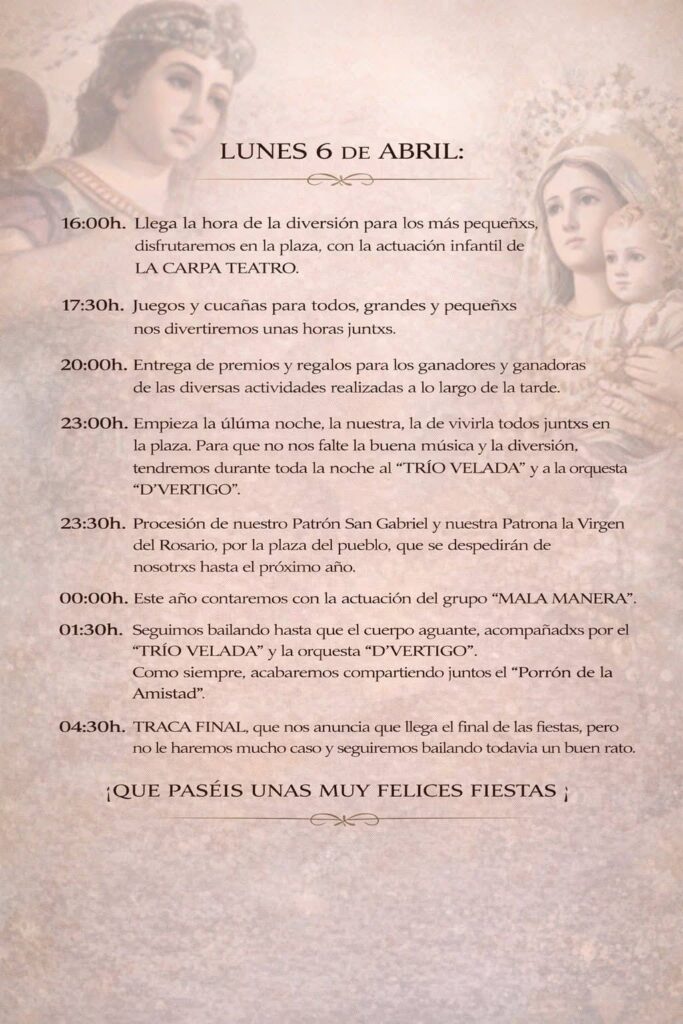 el borge fiesta san gabriel programa conciertos 2026