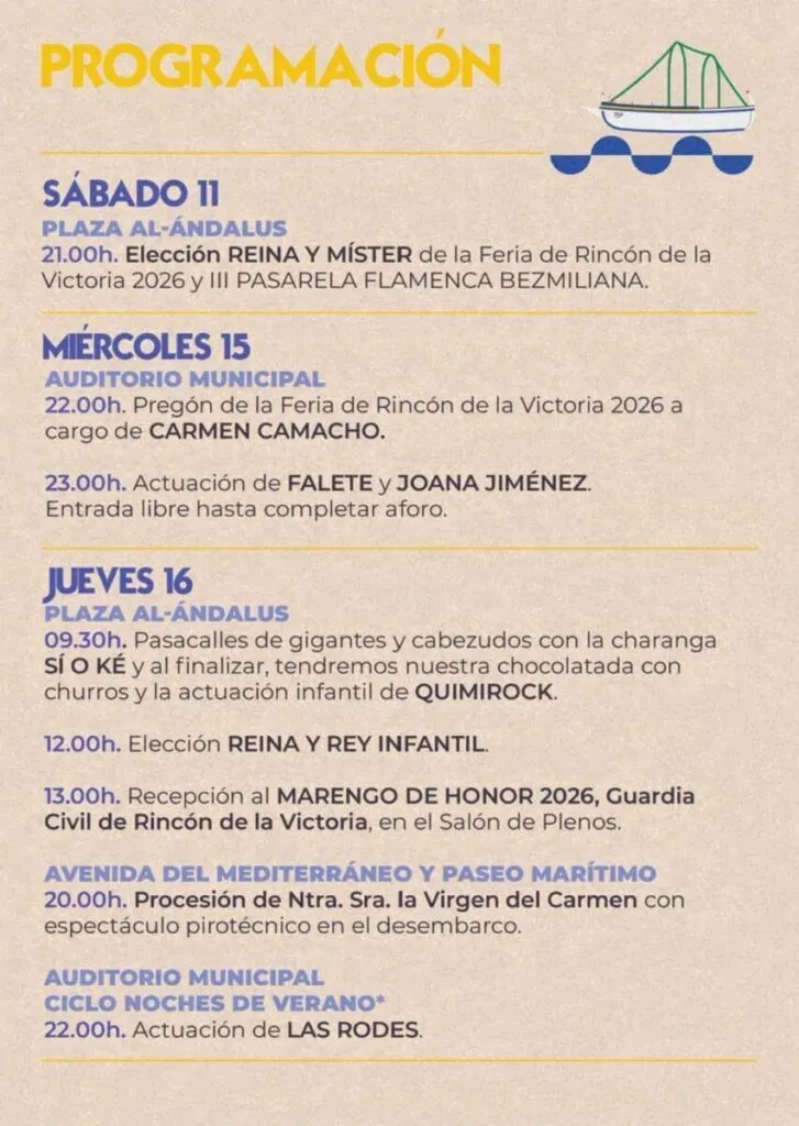 feria de rincon de la victoria 2026 programa