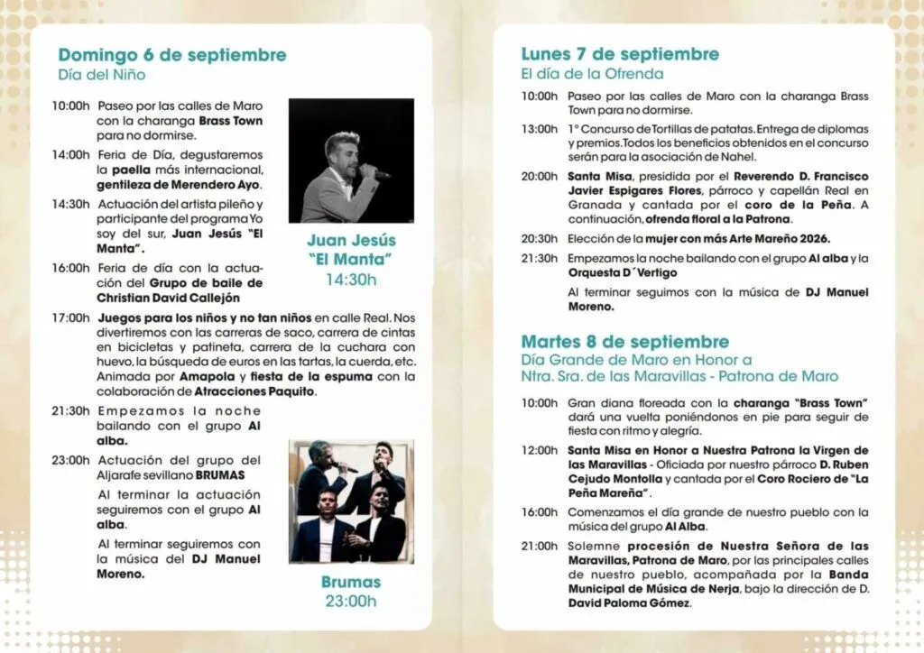 maro maravillas fair fiesta 2026 nerja