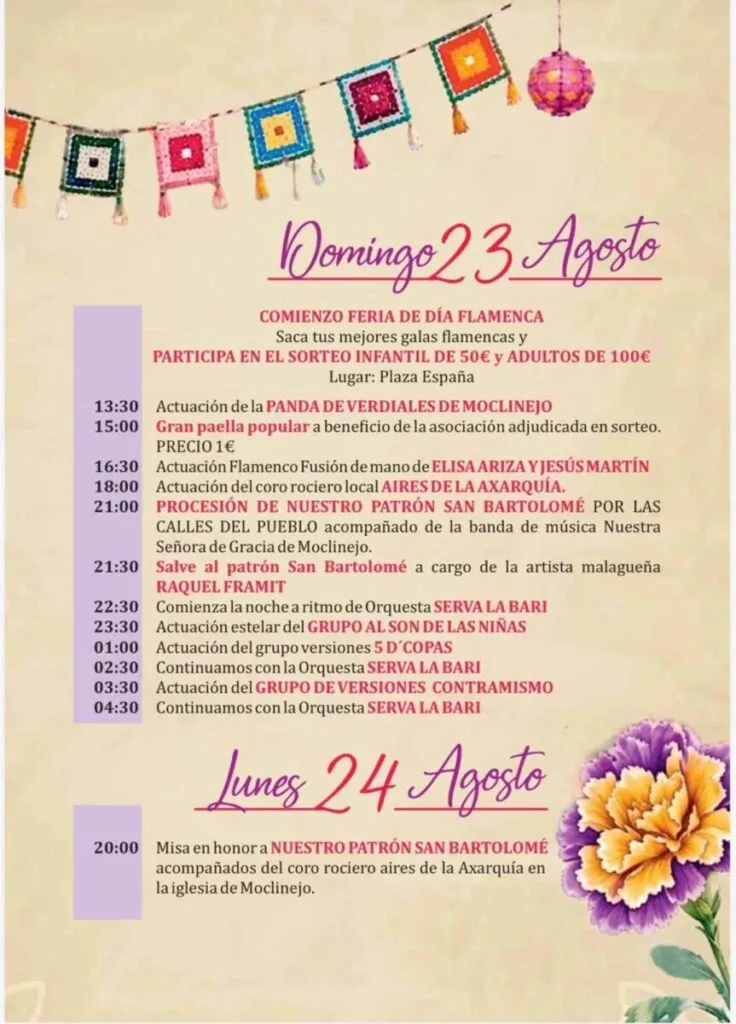 moclinejo fair 2026 concerts