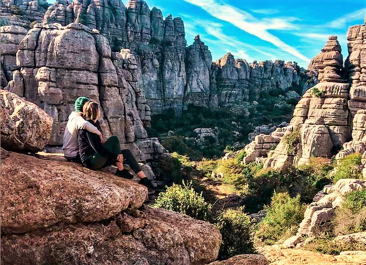 Un des paysages karstiques du parc de El Torcal en Andalousie