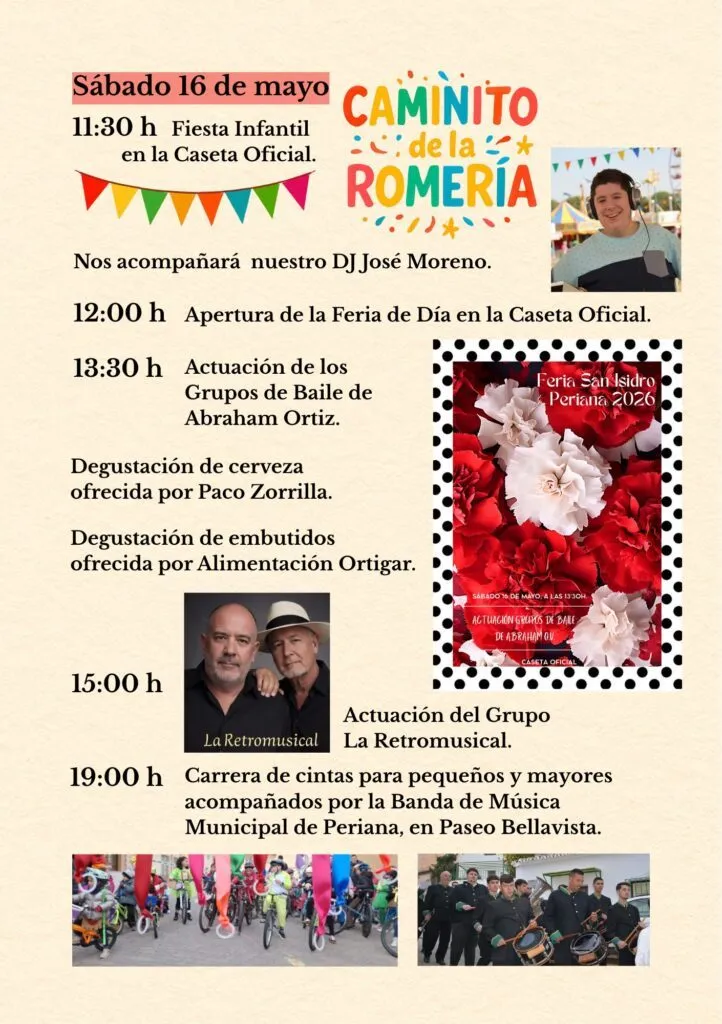 periana feria de san isidro 2026 romeria actuaciones