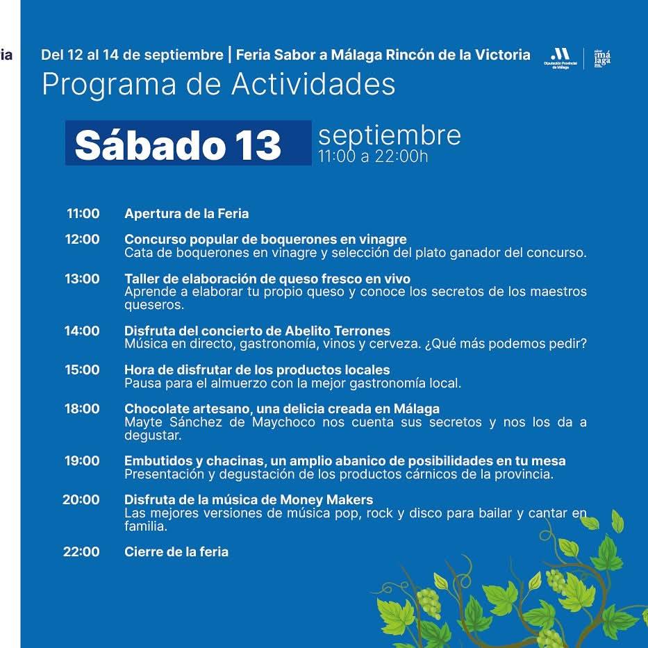 rincon de la victoria anchovy fair 2025 sabor a malaga fair programme