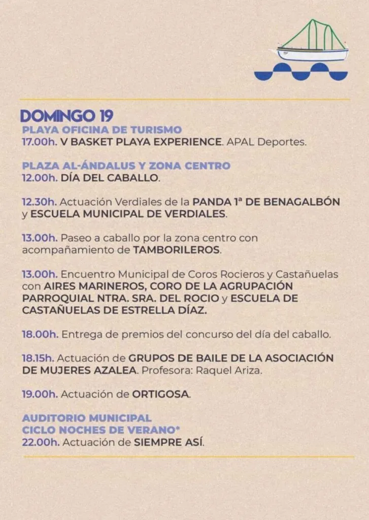 rincon de la victoria fair 2026 programme schedule