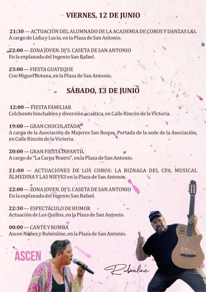 torrox romeria de san antonio 2026 programa actuaciones