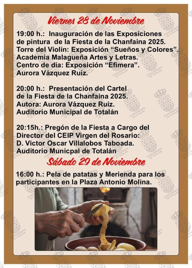 totalan fiesta de la chanfaina 2025 programa
