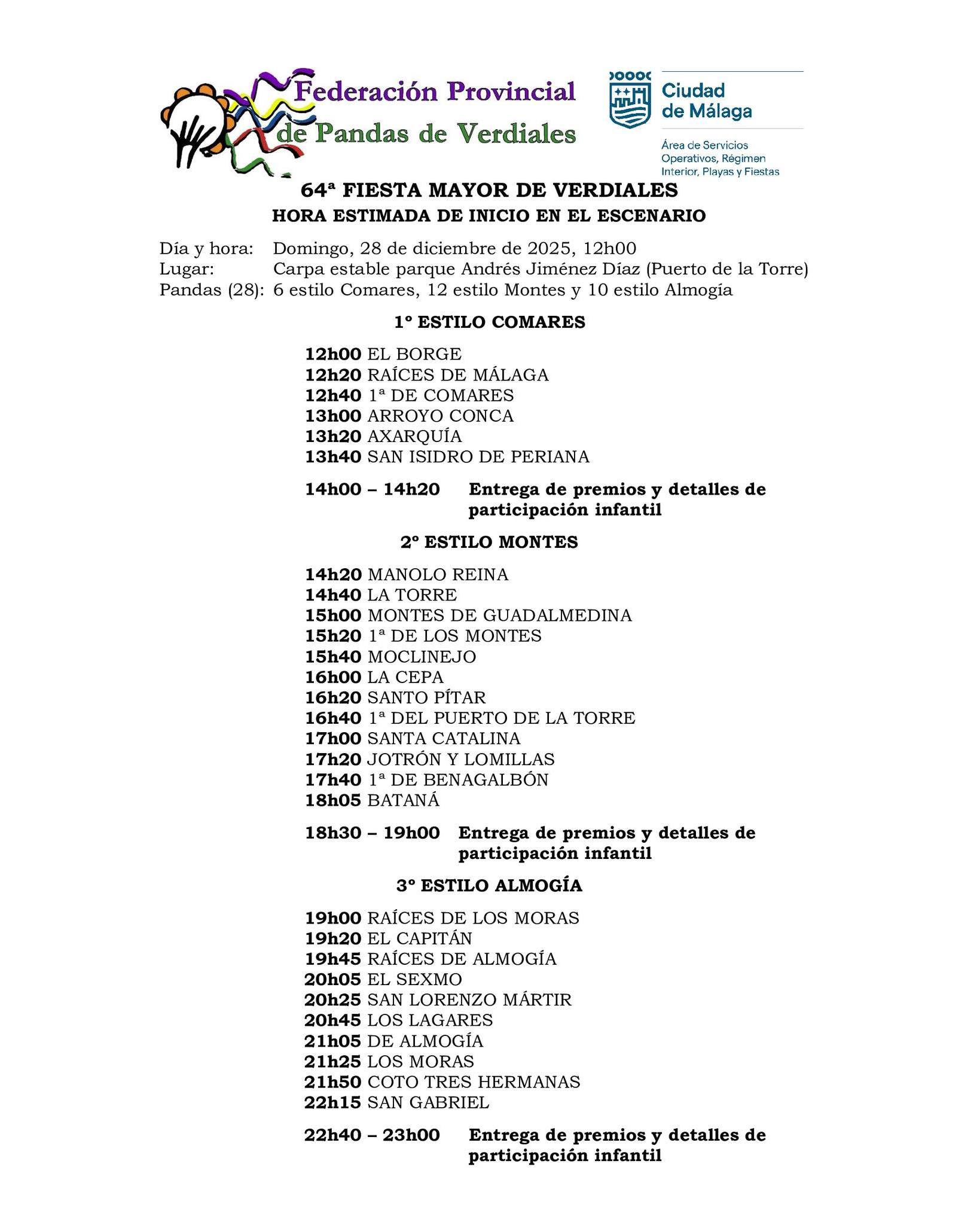 fiesta-mayor-de-verdiales-2025-malaga-programa-actuaciones-panda-de-verdiales