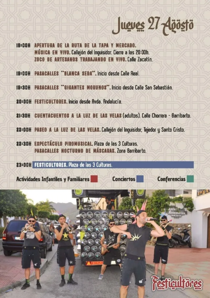 frigiliana festival tres culturas 2026 actuaciones conciertos