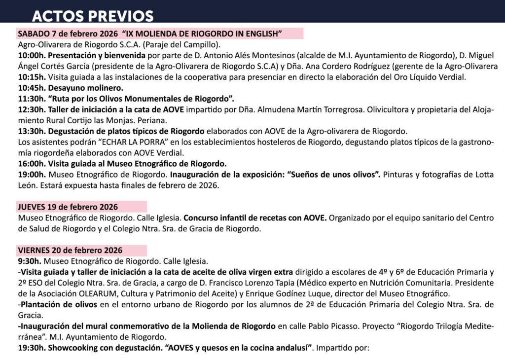 riogordo olive oil fair 2026 molienda