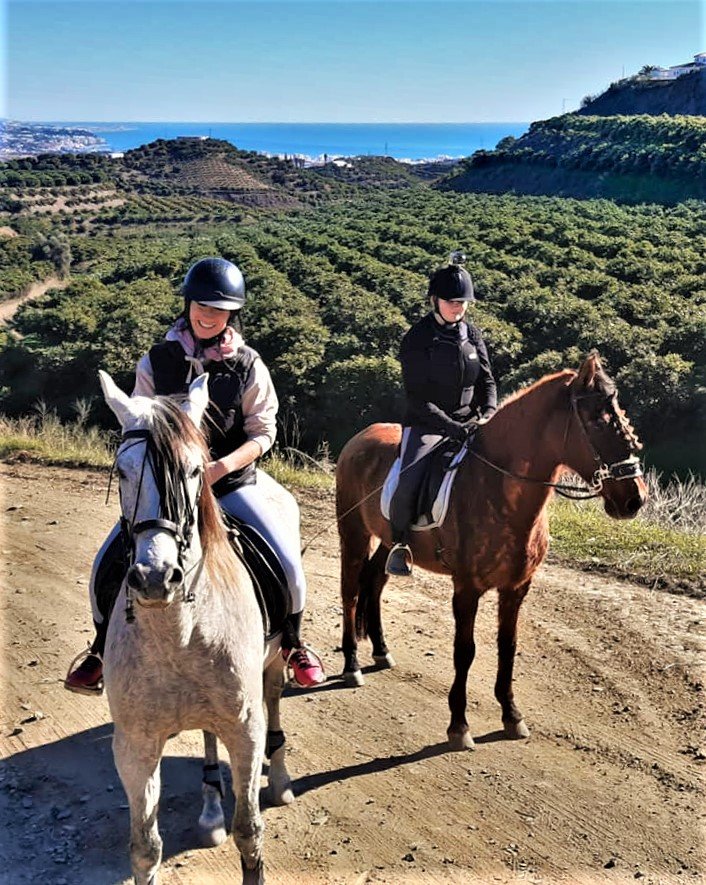 Horseback riding in Andalucia with seaview