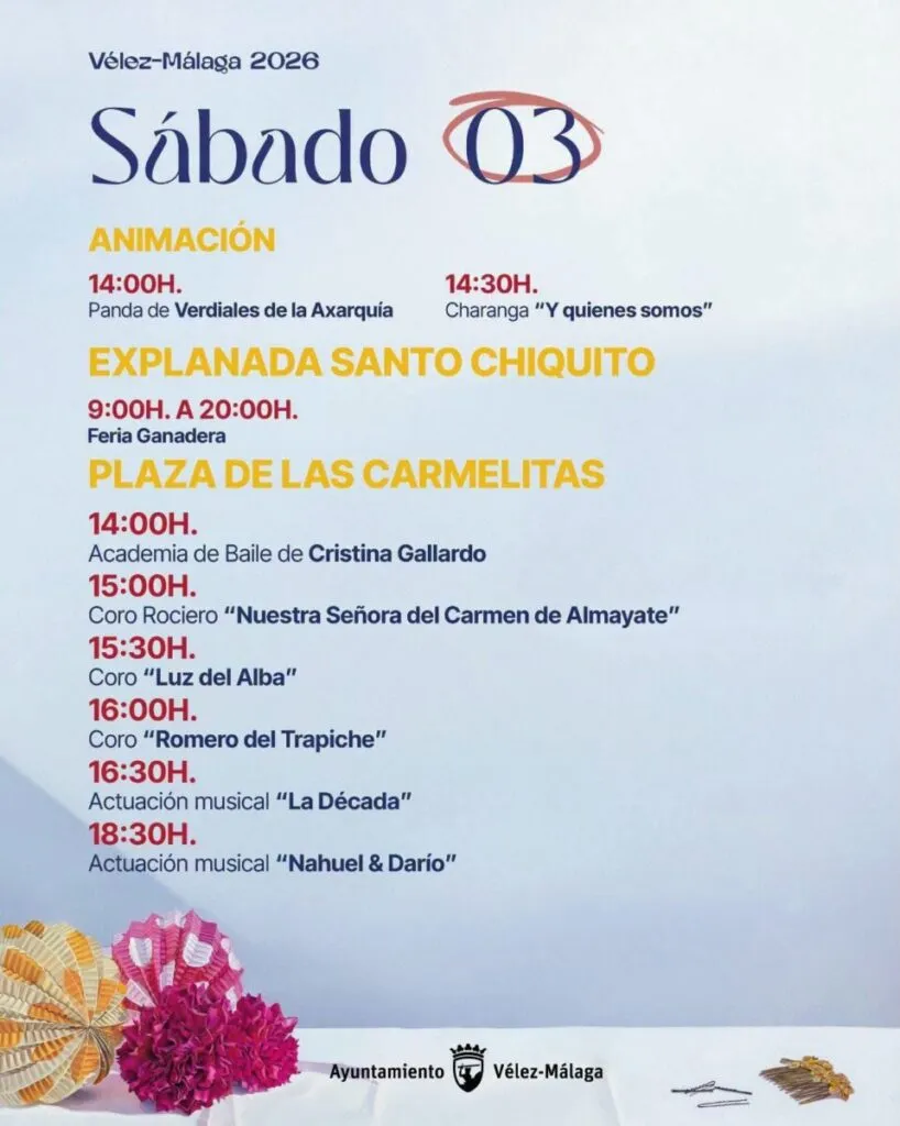 velez malaga fair 2026 schedule