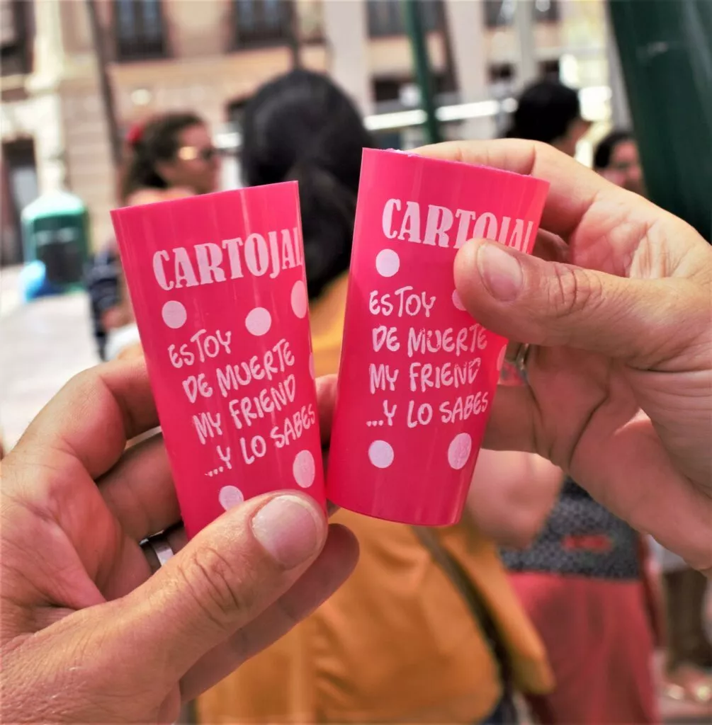 malaga festival drinking cartojal