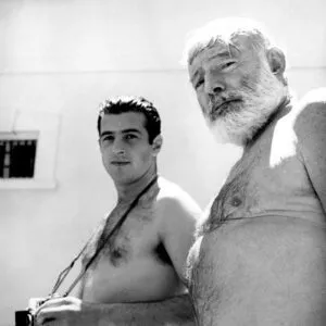 Hemingway and Ordonez in 1959 in Malaga