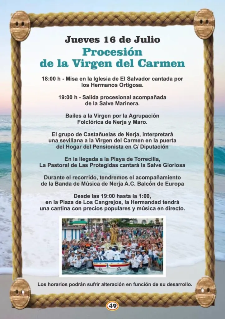 nerja virgen del carmen festivity 2026