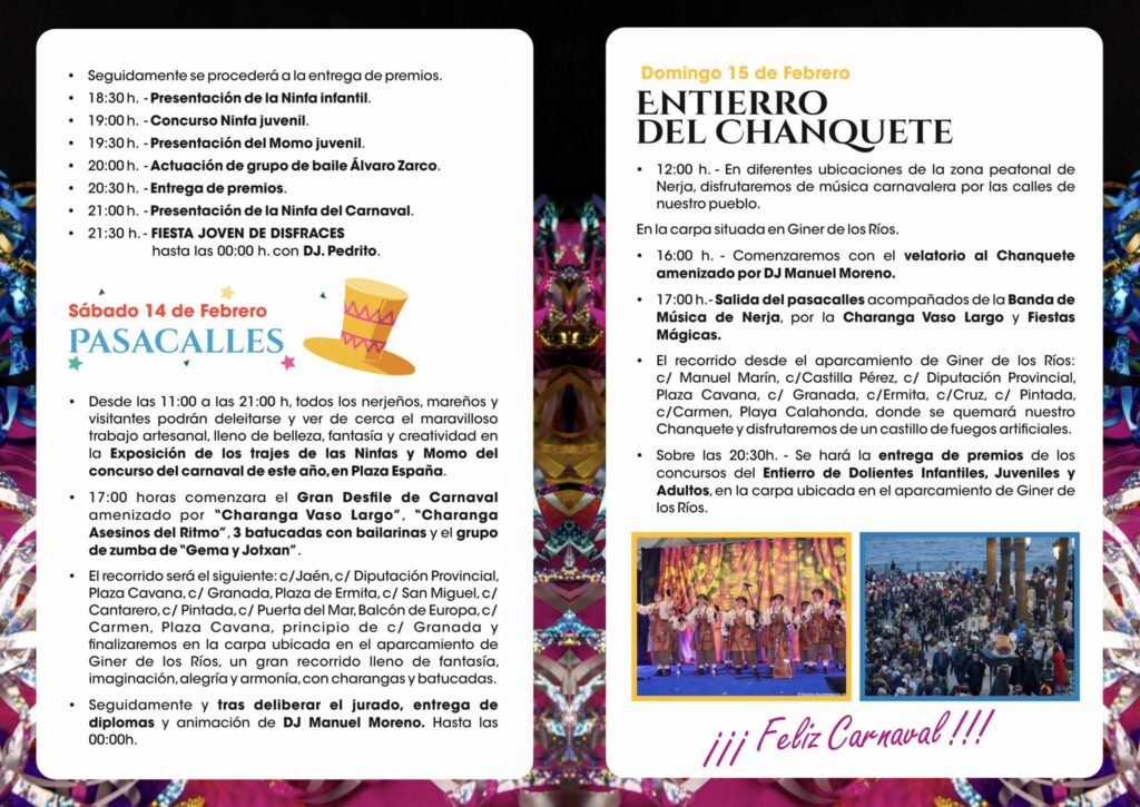 nerja carnival 2026 schedule programme