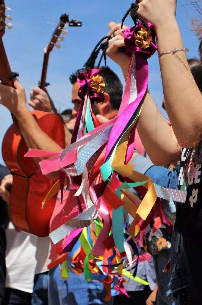 verdiales cinta de colores