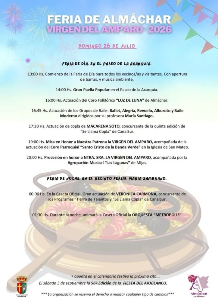 feria de almachar 2026 programacion