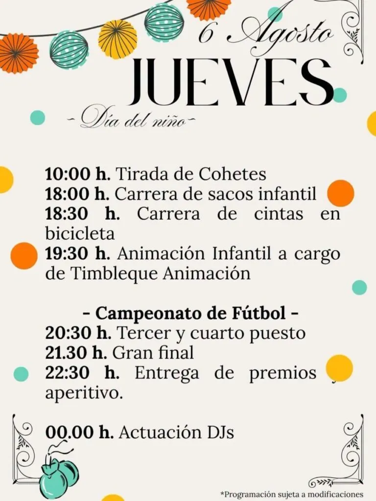 feria de arenas 2026 programa