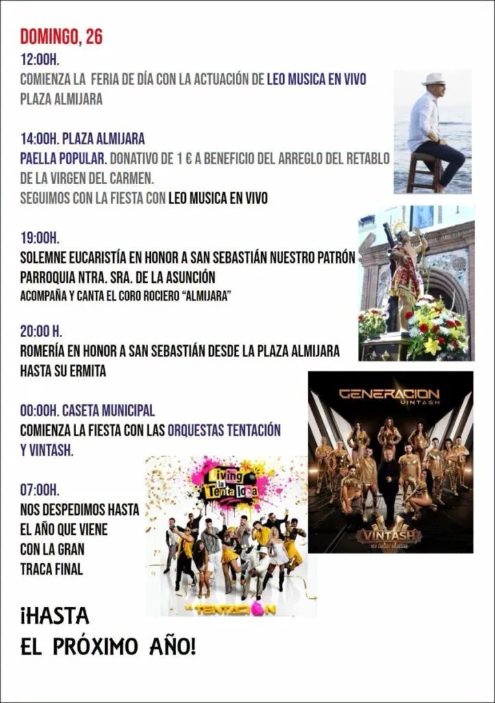 feria de competa 2026 actuaciones