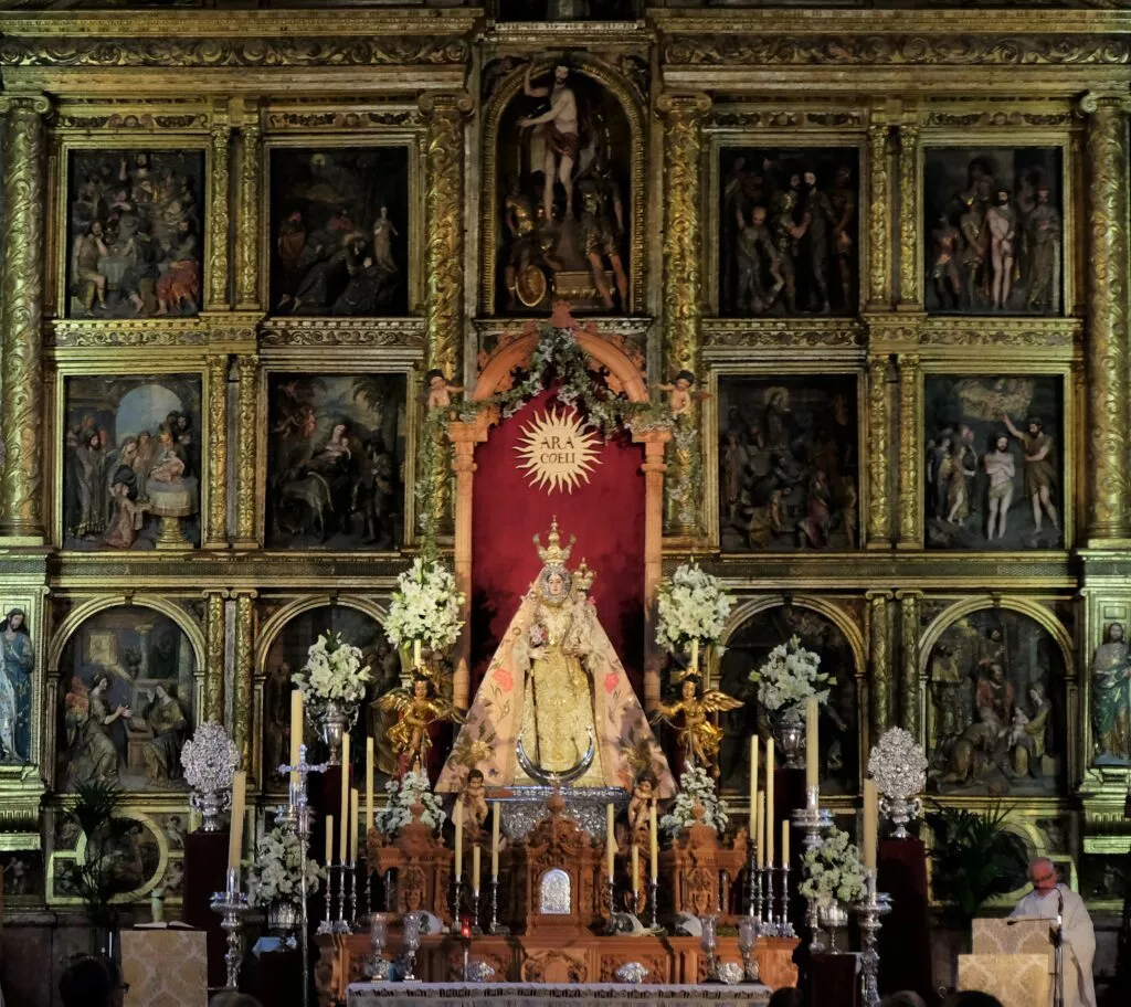 lucena iglesia san mateo retablo mayor y virgen de araceli