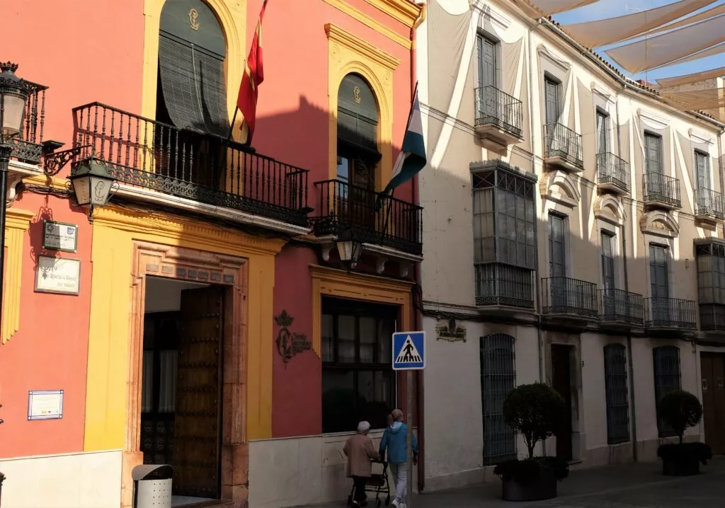 lucena street in historic centre with casa de los ricos de rueda