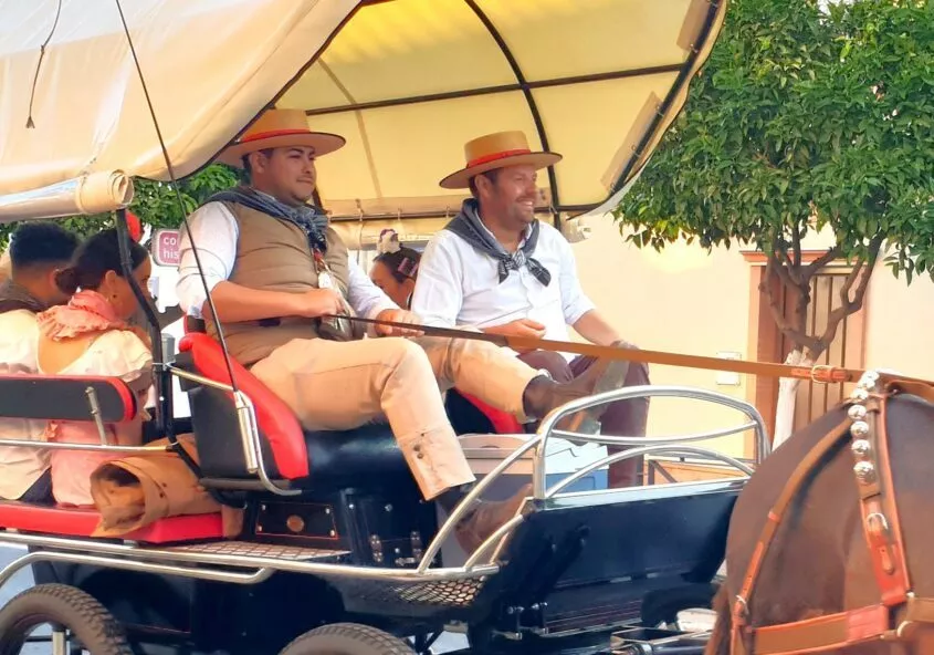 romeria del rocio romeros llegando