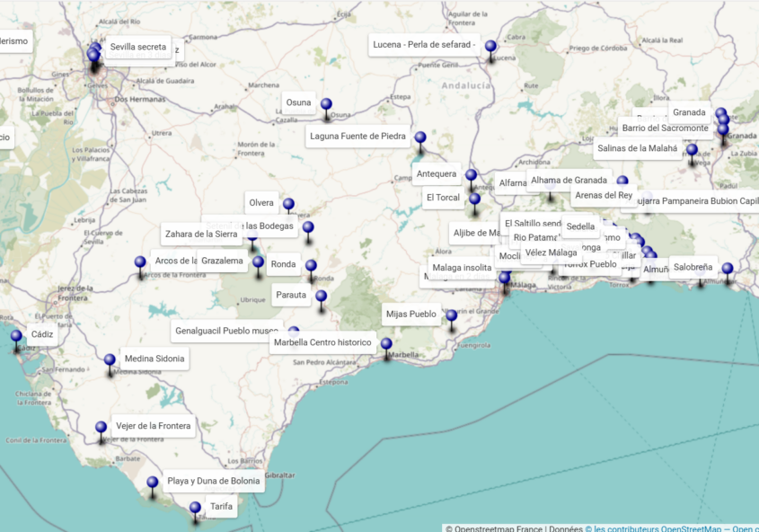 Mapa interactiva de andalucia mejores pueblos que ver