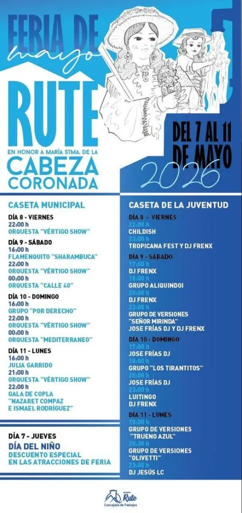 rute fiestas y feria de mayo 2026