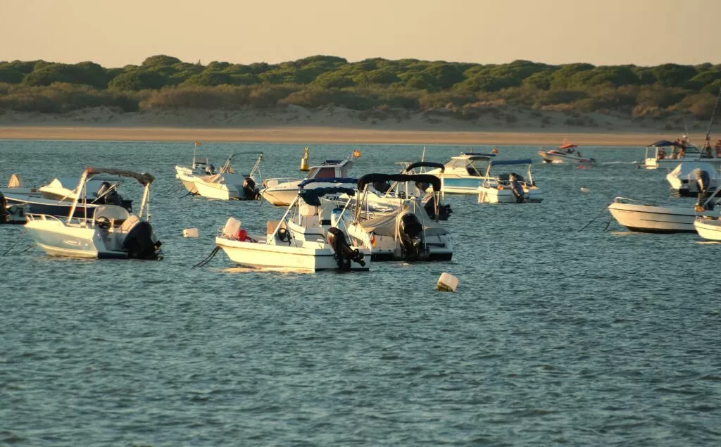 sanlucar de barrameda beach in front of donana park