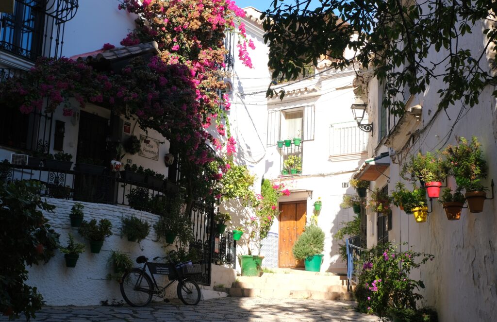 estepona a tipical square close to terraza street