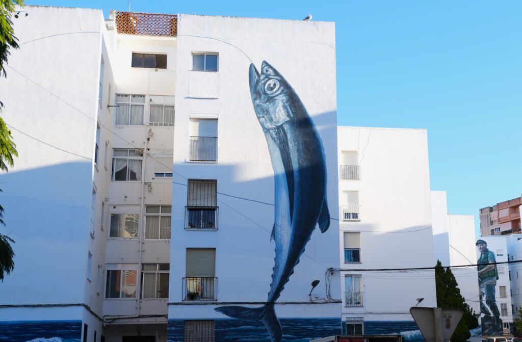estepona street art fishing day