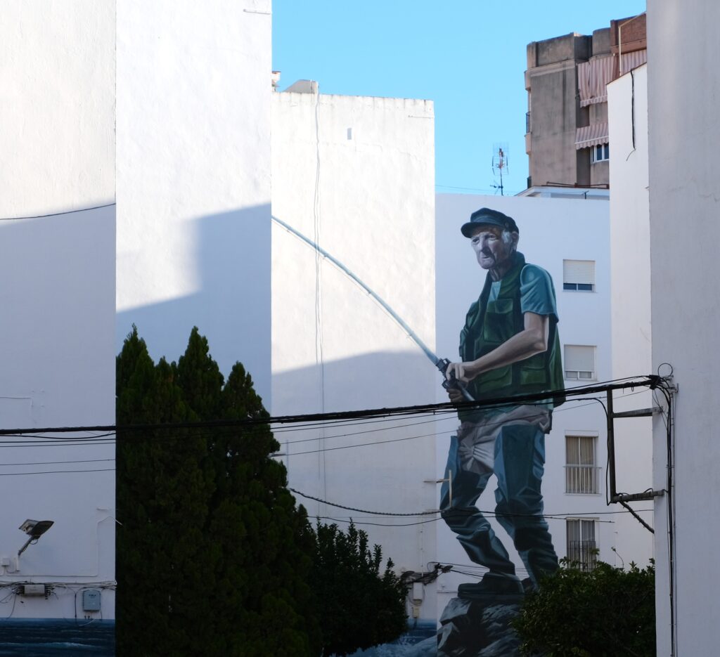 estepona street art fishing day