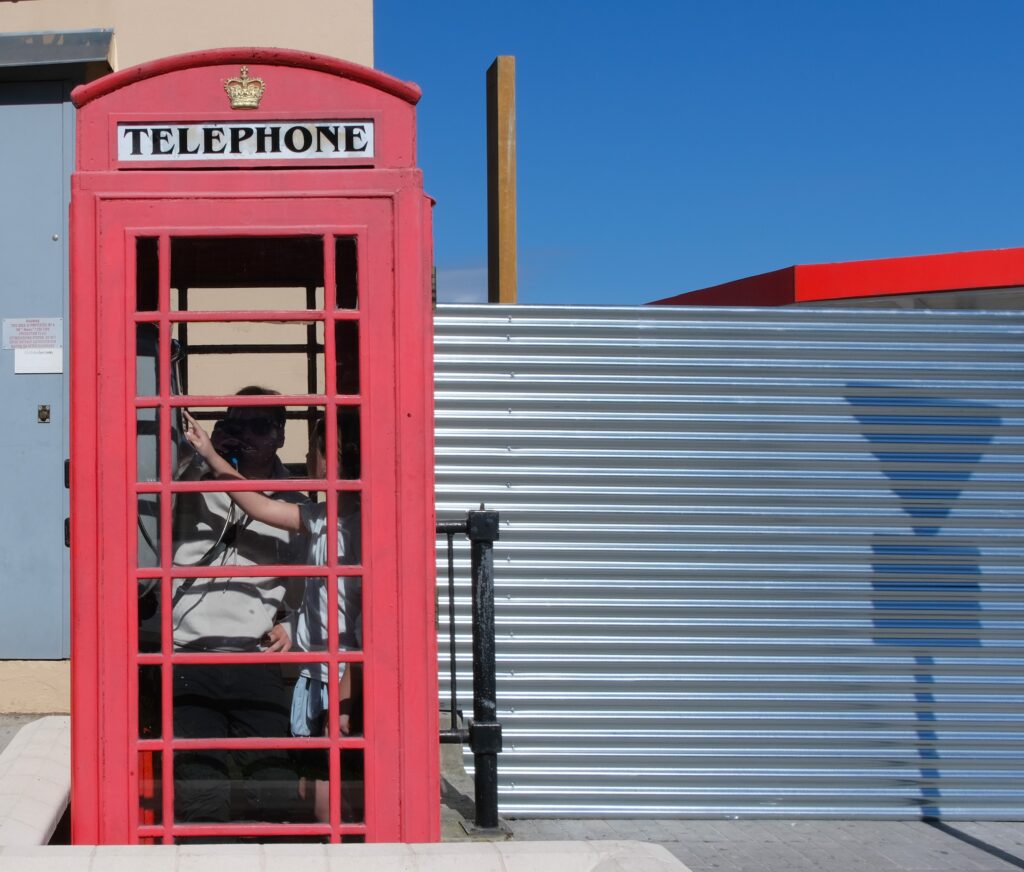 gibraltar red british phone booth