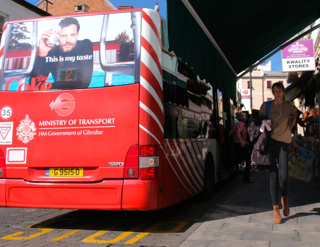 visit gibraltar bus in old town