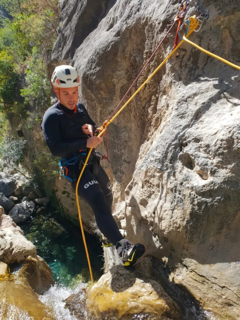 abseiling sections in andalusia in rio verde