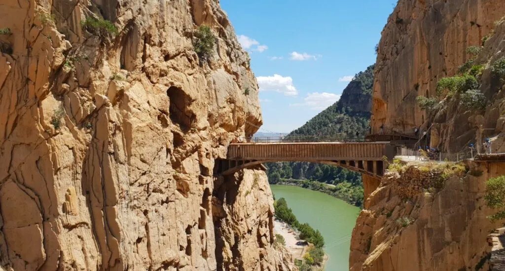 malaga caminito del rey hike with bridge and via ferrata