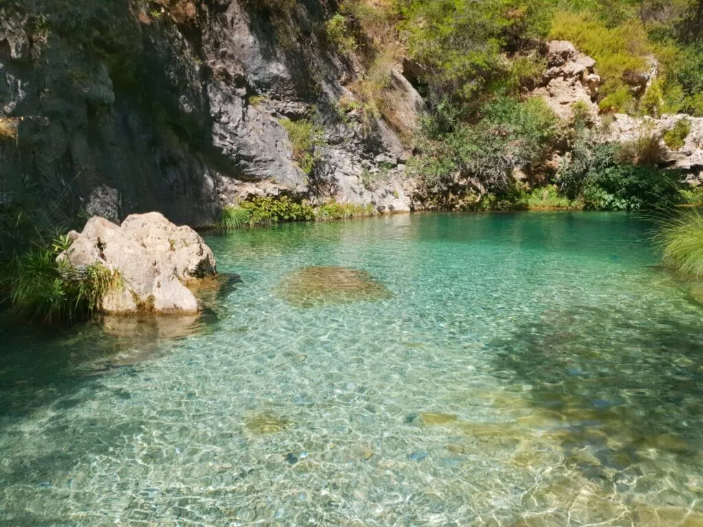narrow gorges and more open areas in rio verde near nerja